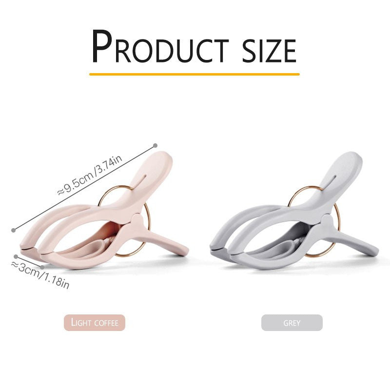 6pcs Windproof Plastic Clothes Clips, Heavy Duty Quilt Drying Clamps, Large Hanging Hanger Clips for Laundry and Home Use, Clothes Pins