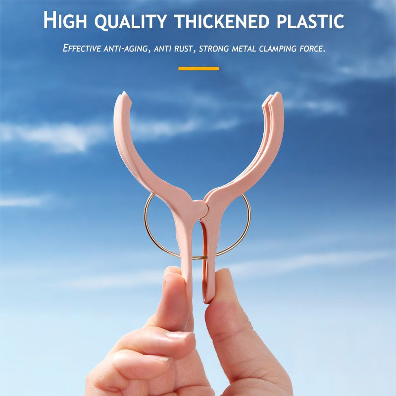 6pcs Windproof Plastic Clothes Clips, Heavy Duty Quilt Drying Clamps, Large Hanging Hanger Clips for Laundry and Home Use, Clothes Pins