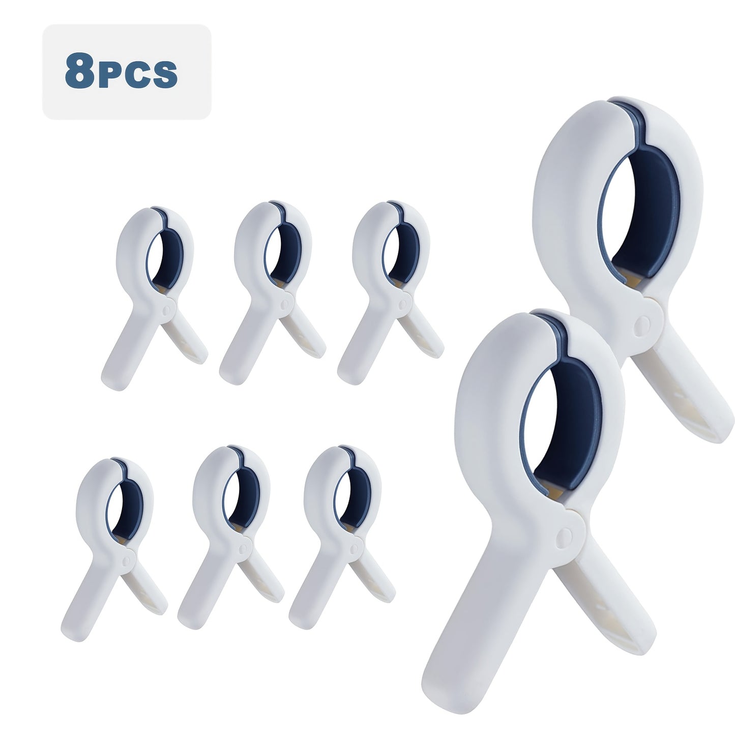 Heavy-Duty Plastic Beach Towel Clips - Windproof Clothespins for Pool & Cruise Chairs, Laundry, and Blankets, Clothes Pins