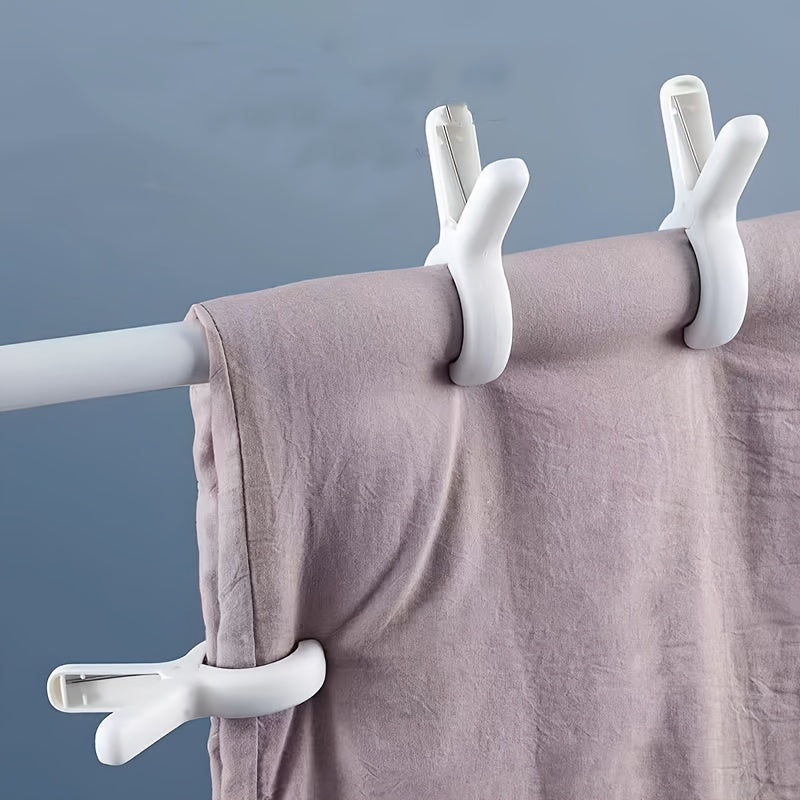 5pcs Windproof Clothes Clips, Heavy-Duty Plastic, Strong Grip, Non-Slip, Traceless, Multi-Purpose for Bed Sheets, Towels, and Home Drying, Towel Clips, Clothes Pins