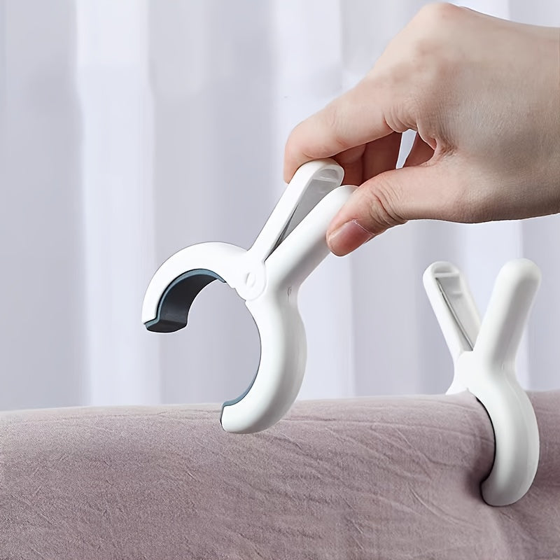 5pcs Windproof Clothes Clips, Heavy-Duty Plastic, Strong Grip, Non-Slip, Traceless, Multi-Purpose for Bed Sheets, Towels, and Home Drying, Towel Clips, Clothes Pins