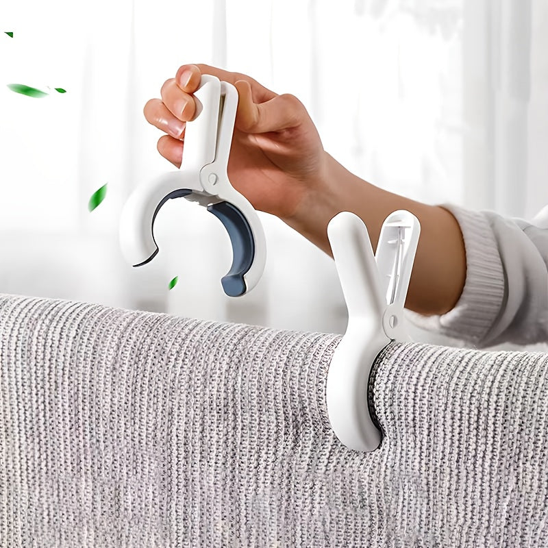 5pcs Windproof Clothes Clips, Heavy-Duty Plastic, Strong Grip, Non-Slip, Traceless, Multi-Purpose for Bed Sheets, Towels, and Home Drying, Towel Clips, Clothes Pins