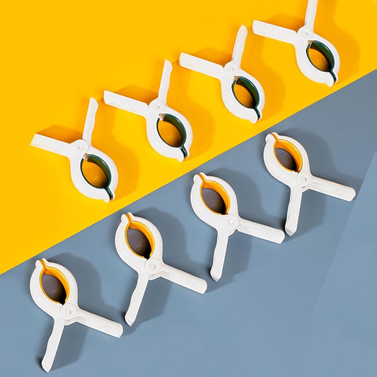 Heavy-Duty Plastic Beach Towel Clips - Windproof Clothespins for Pool & Cruise Chairs, Laundry, and Blankets, Clothes Pins