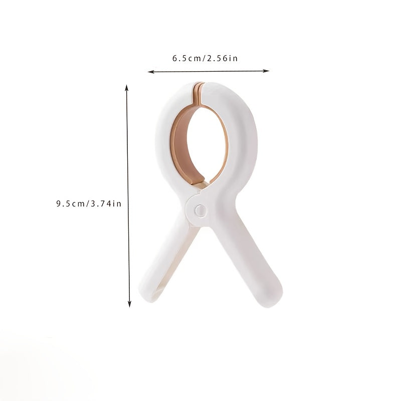 5pcs Windproof Clothes Clips, Heavy-Duty Plastic, Strong Grip, Non-Slip, Traceless, Multi-Purpose for Bed Sheets, Towels, and Home Drying, Towel Clips, Clothes Pins